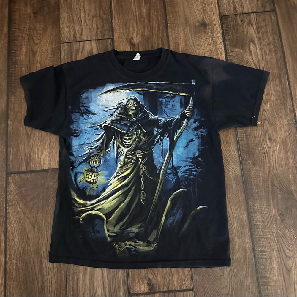 Vintage Grim Reaper Y2K black T-shirt